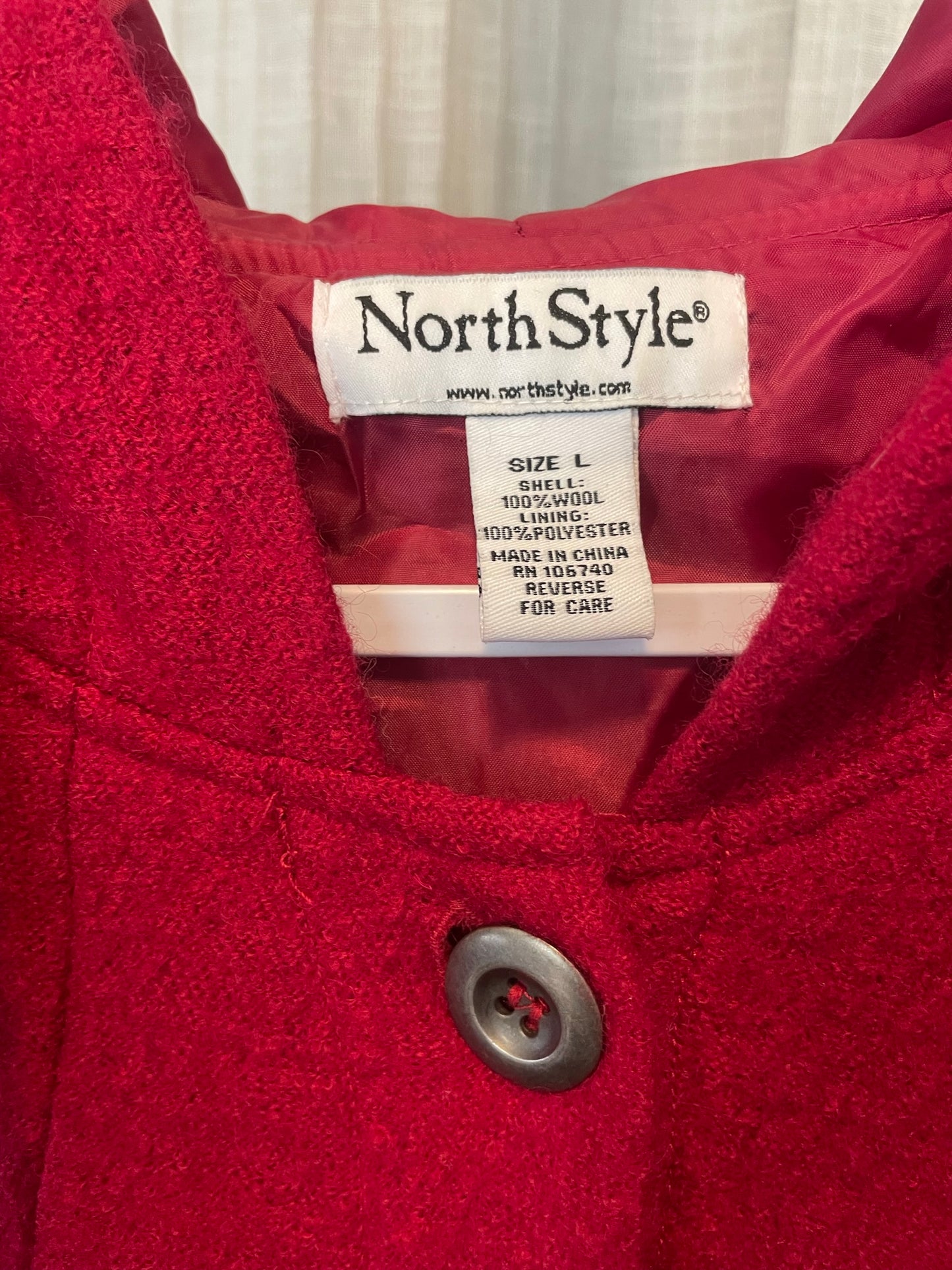North Style Hooded Boiled Wool Jacket Random Altered Size Large