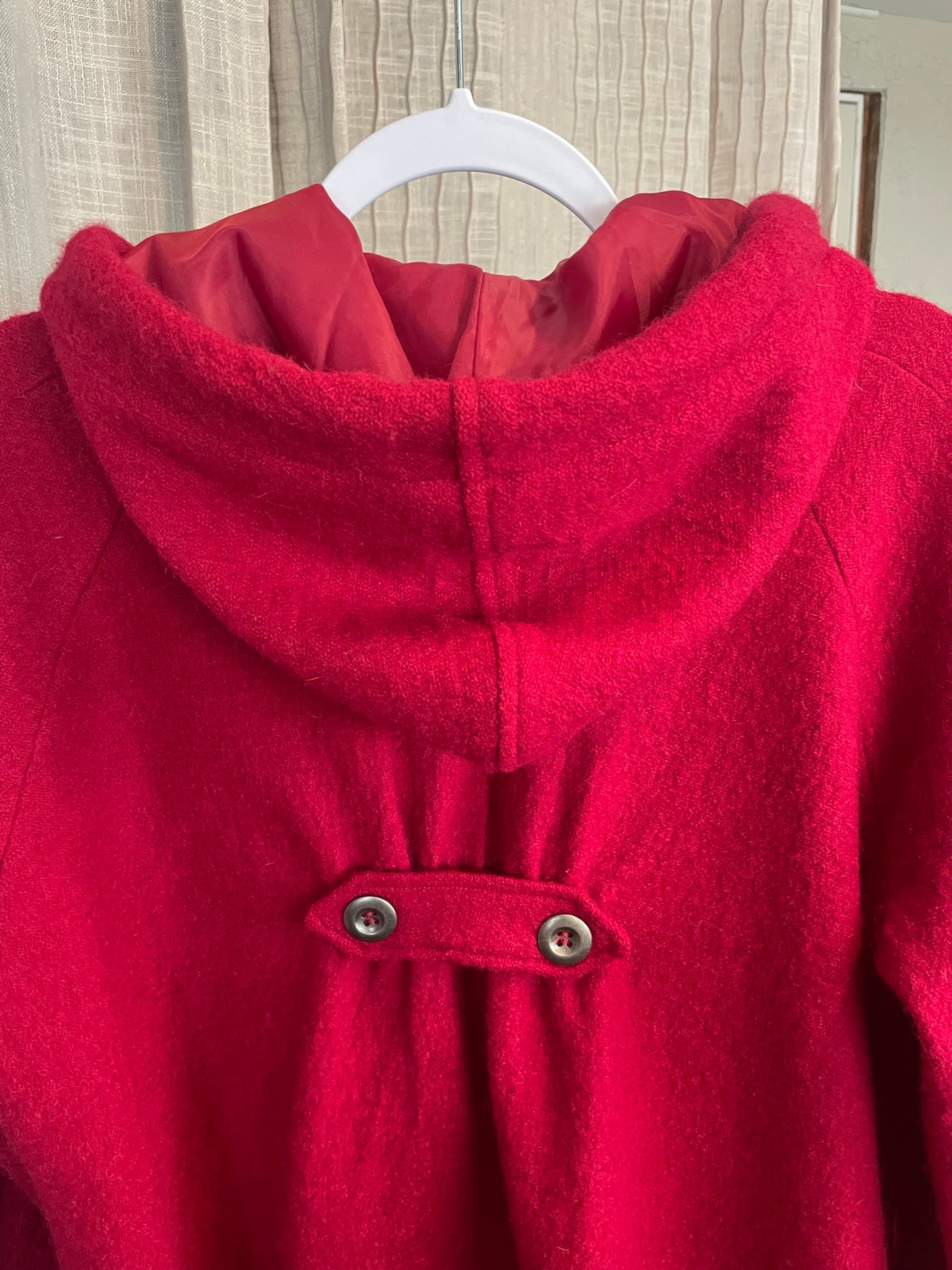 North Style Hooded Boiled Wool Jacket Random Altered Size Large