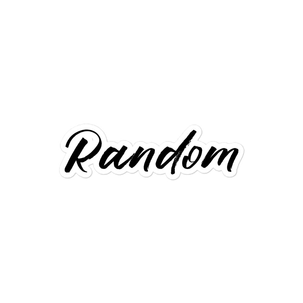 Random Bubble-free sticker
