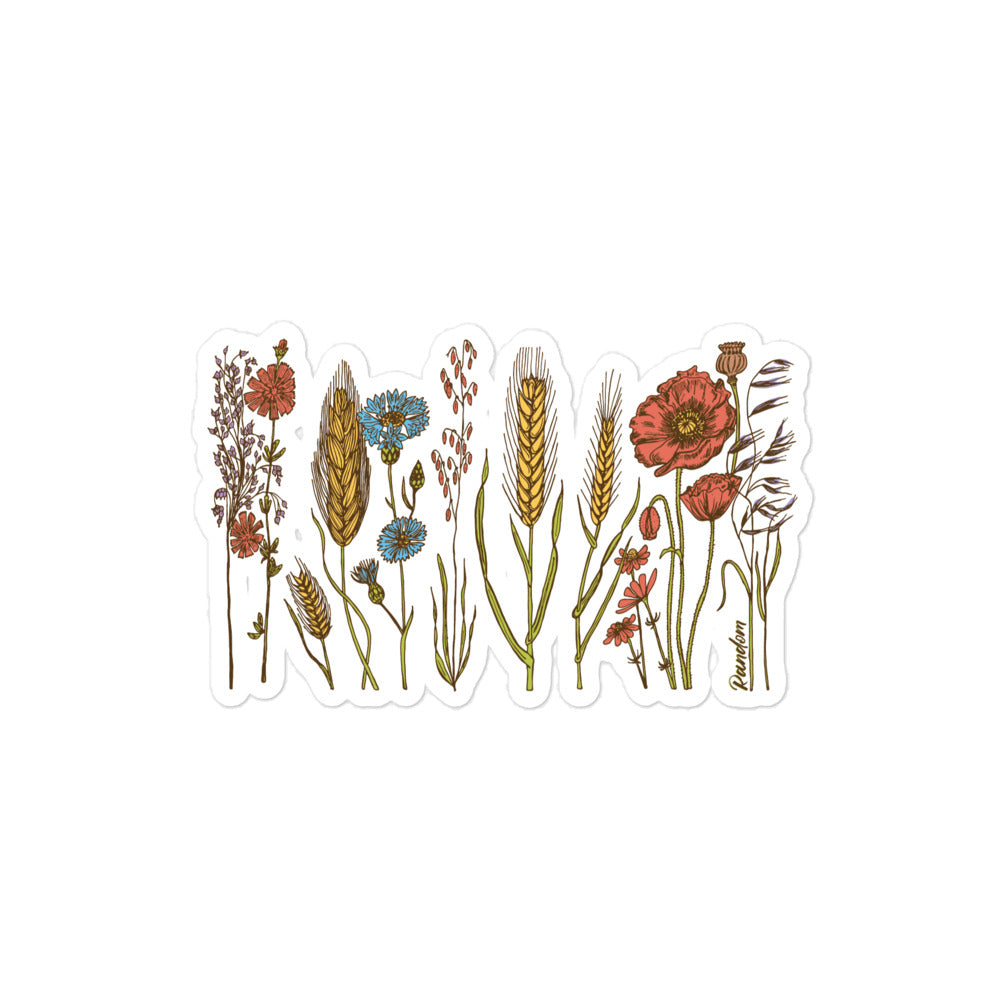 Wild Flower Window Cling Sticker