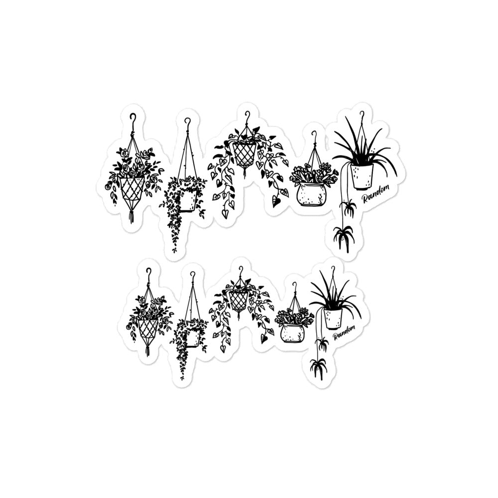 Hanging Plant Bubble-free stickers