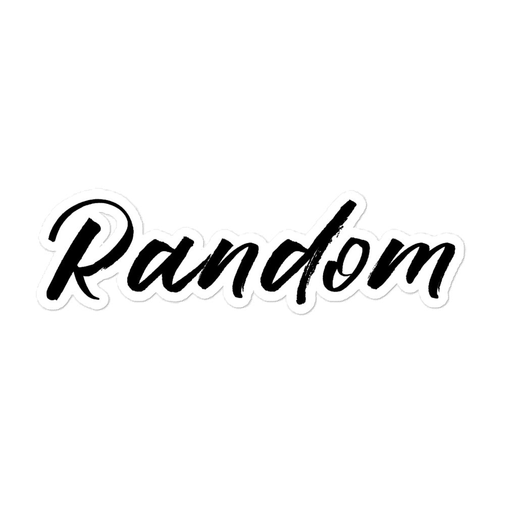 Random Bubble-free sticker