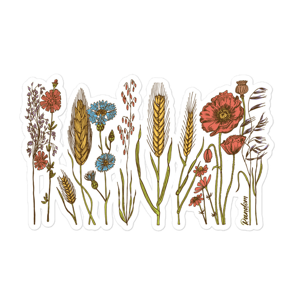 Wild Flower Window Cling Sticker