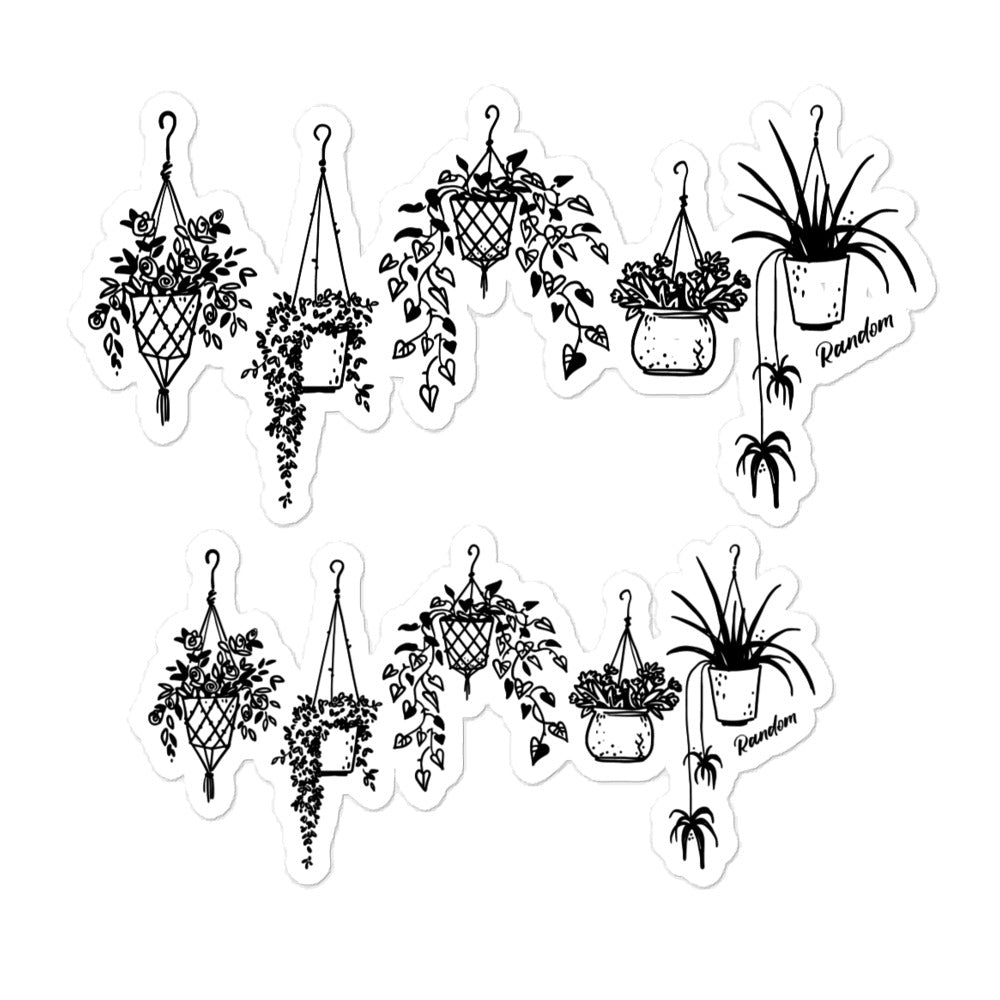 Hanging Plant Bubble-free stickers