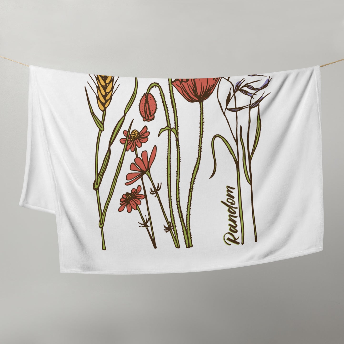 Wild Flower Throw Blanket