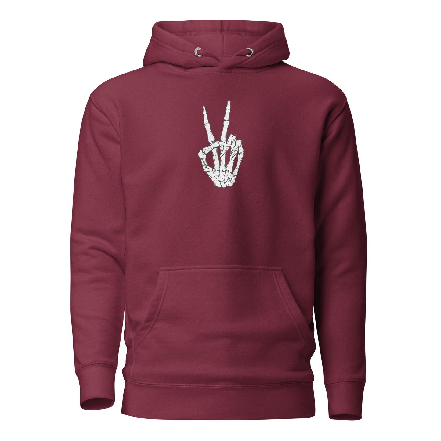 Peace Sign Skeleton Hand Hoodie