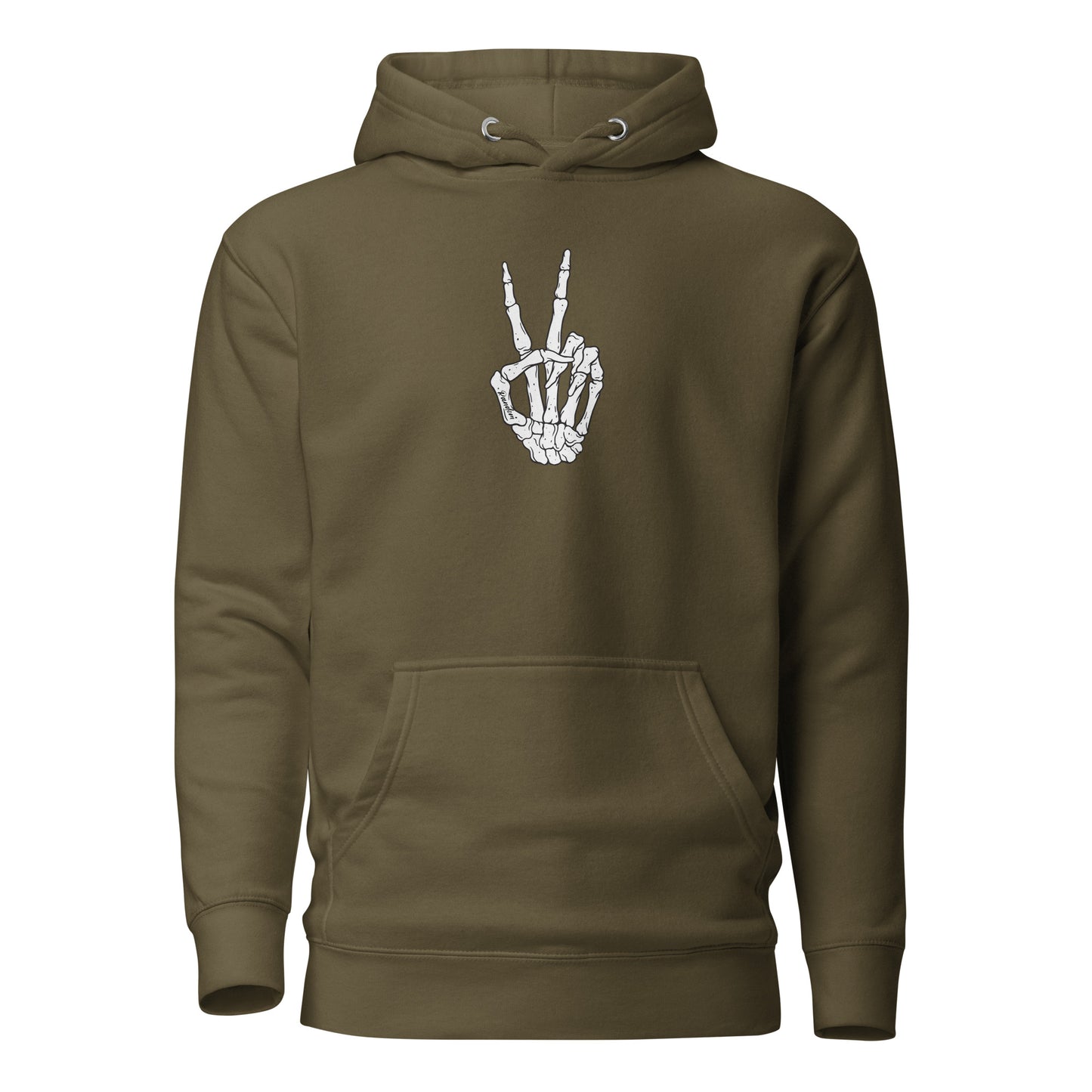 Peace Sign Skeleton Hand Hoodie