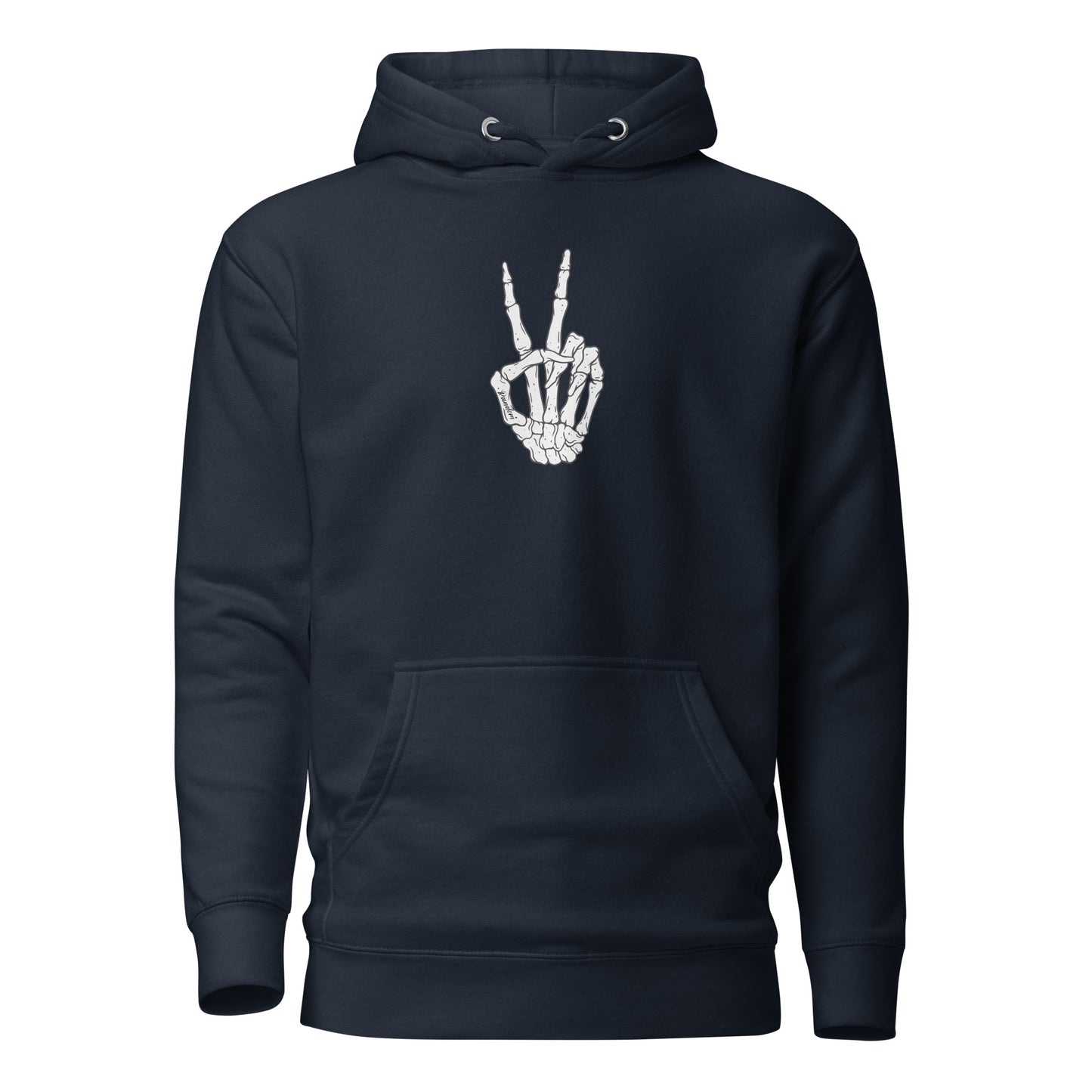 Peace Sign Skeleton Hand Hoodie