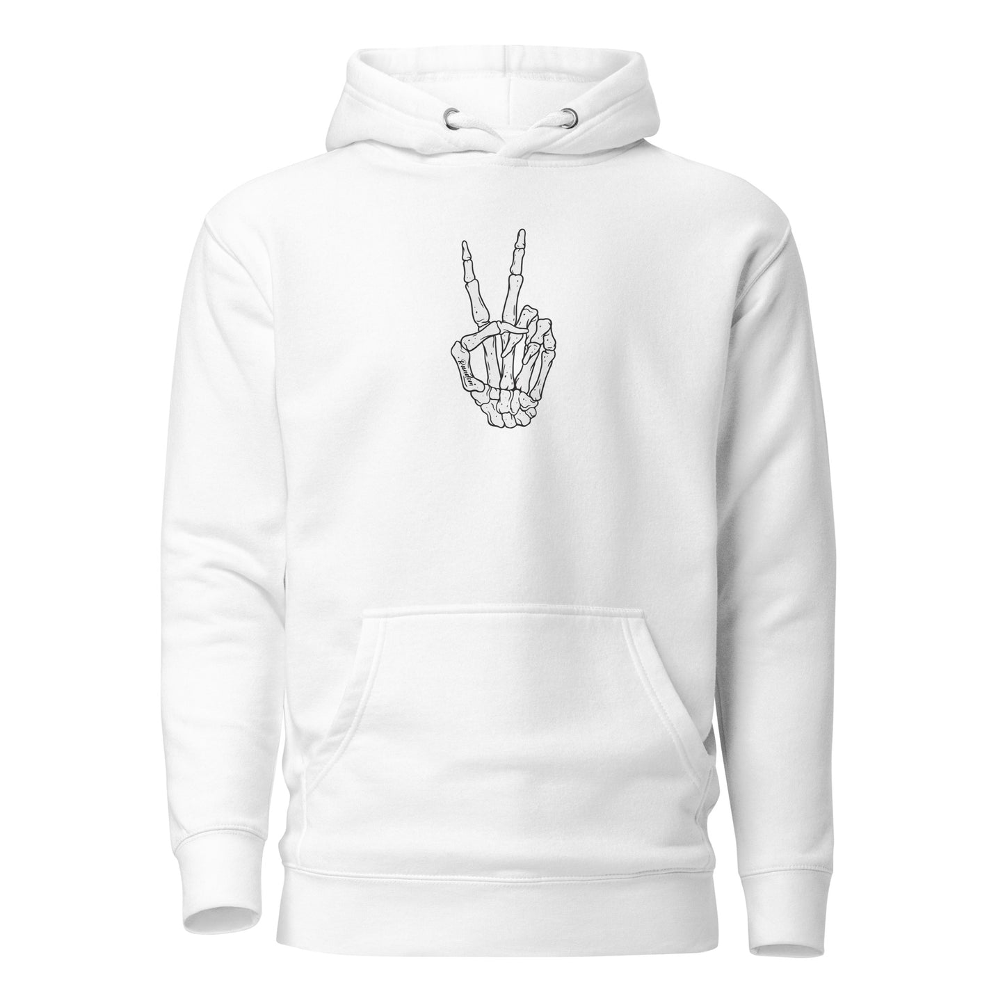 Peace Sign Skeleton Hand Hoodie