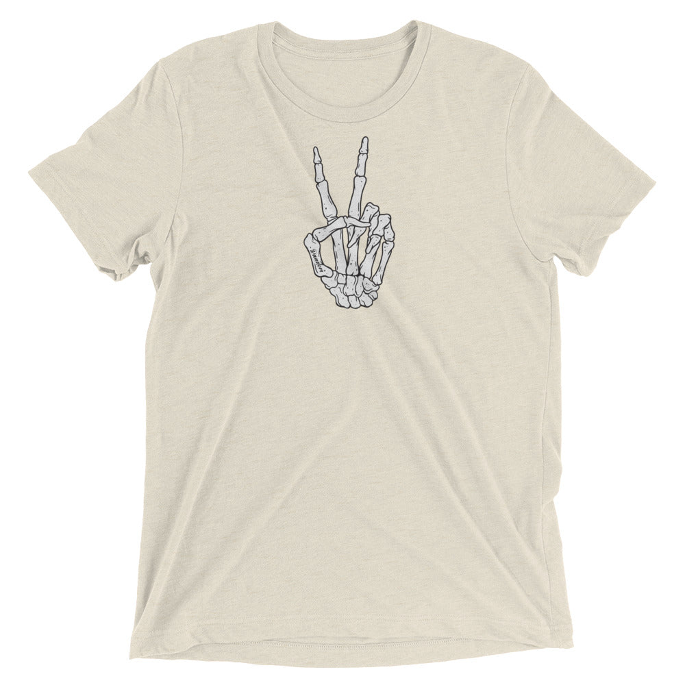 Peace Sign Skeleton Hand Short sleeve SOFT t-shirt