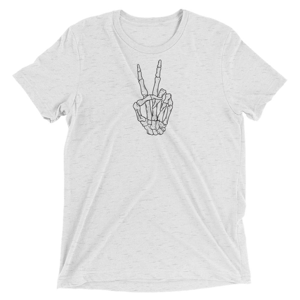 Peace Sign Skeleton Hand Short sleeve SOFT t-shirt