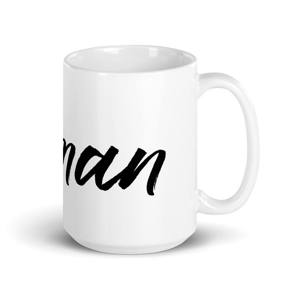 White glossy mug