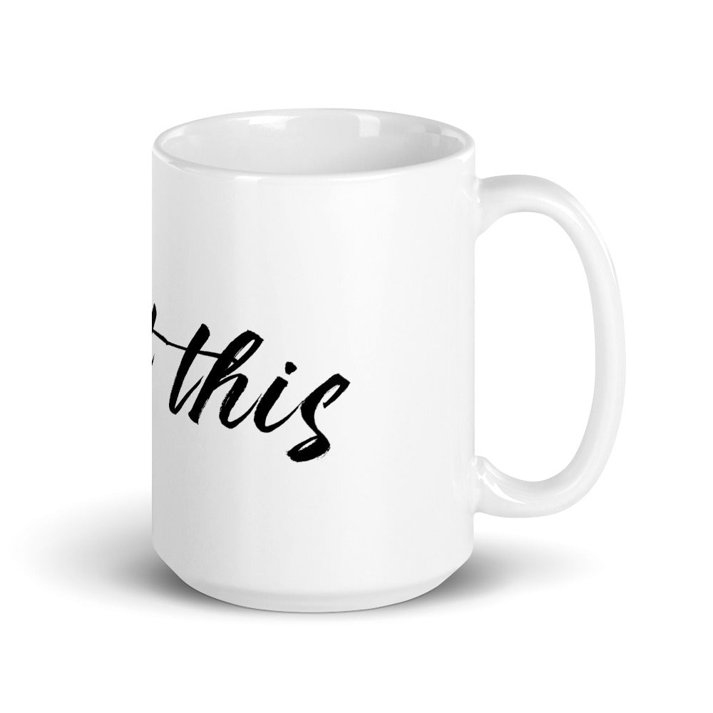 White glossy mug