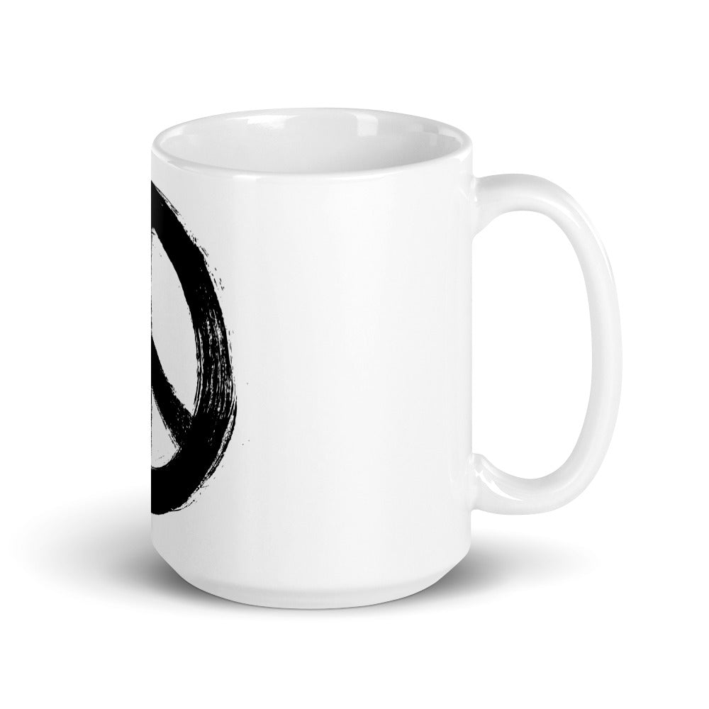 White glossy mug