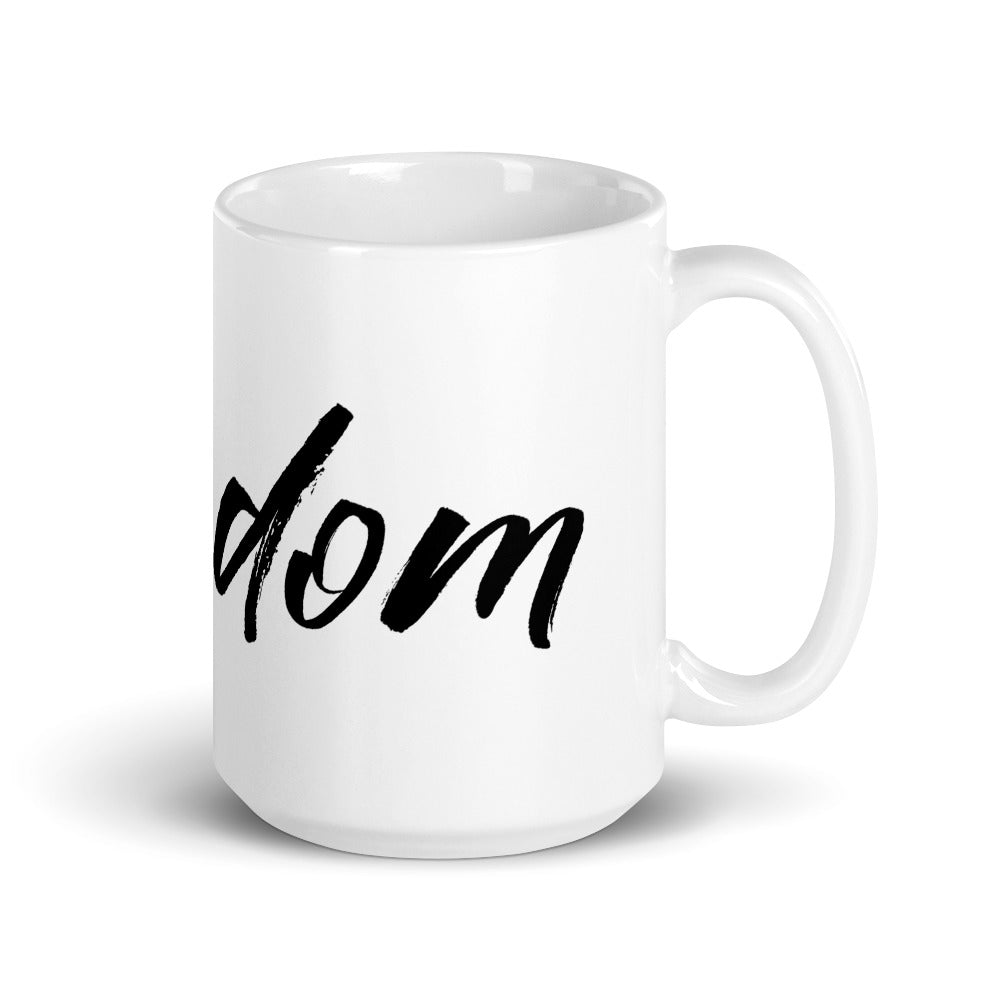 White glossy mug