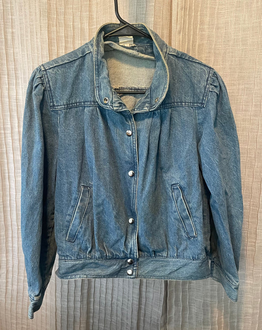 80's Denim Jacket Bomber Coat Vintage