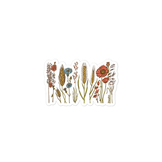 Wild Flower Window Cling Sticker