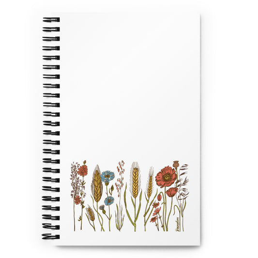 Wild Flower Spiral notebook