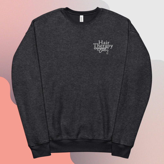 Unisex sueded fleece sweatshirt