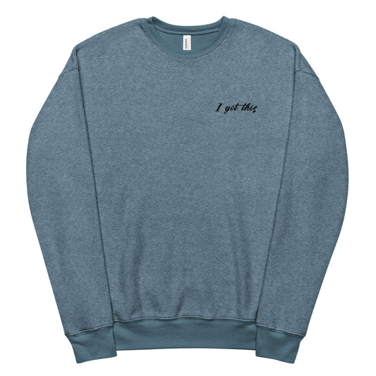 I got this Unisex sueded fleece sweatshirt