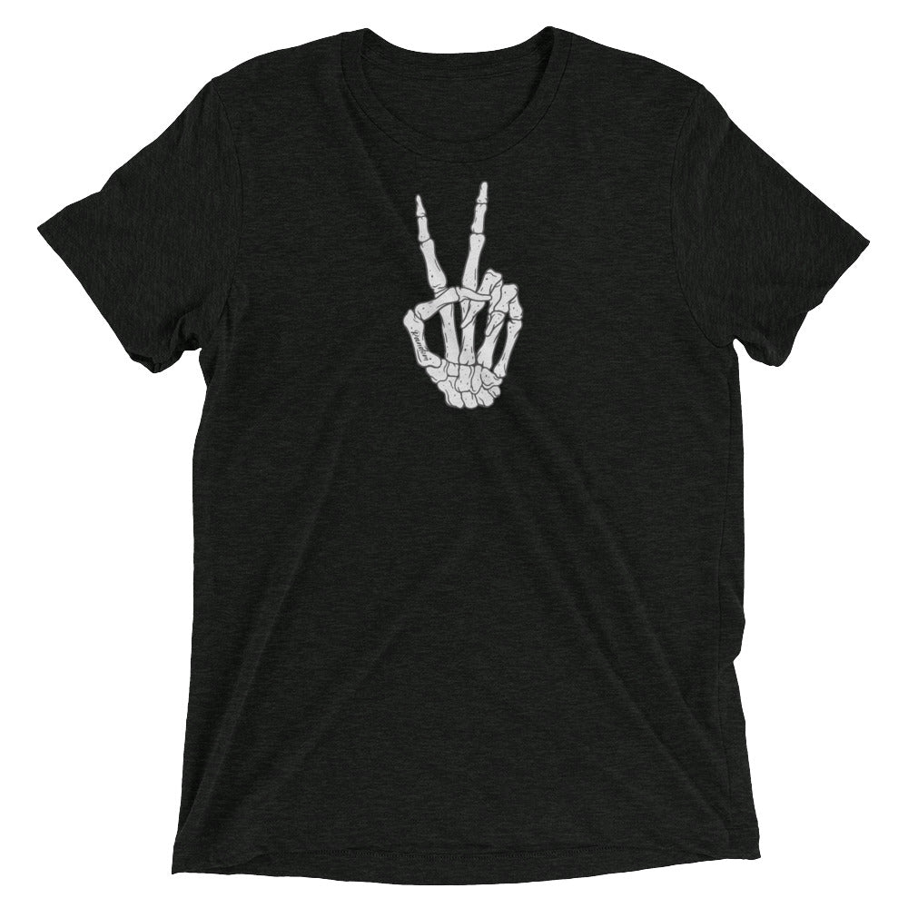 Peace Sign Skeleton Hand Short sleeve SOFT t-shirt