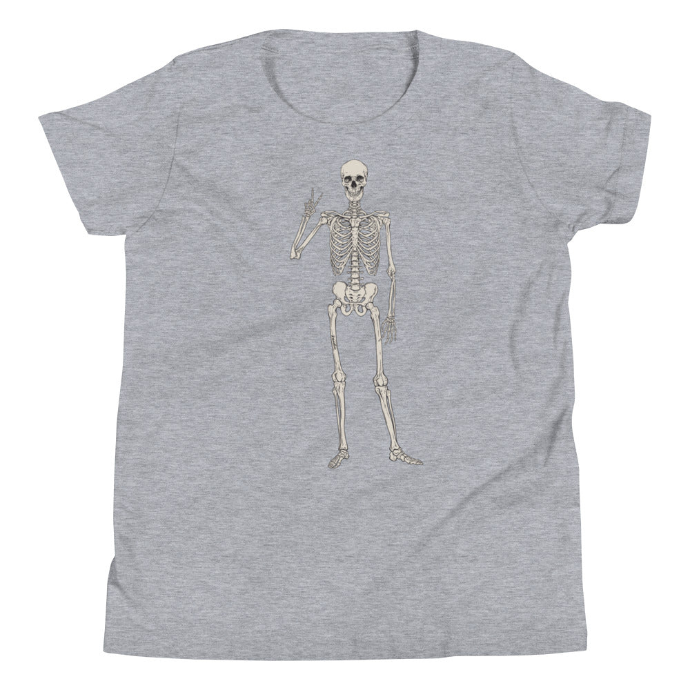 Peace Skeleton Youth Short Sleeve T-Shirt